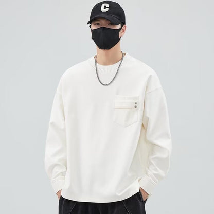 Herren Langarmshirt Lässig mit Brusttasche Modern - BerlinGlamour