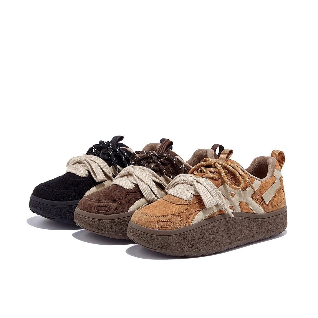 Damen Sneaker Hochplateau Sportlich Schnüren - BerlinGlamour