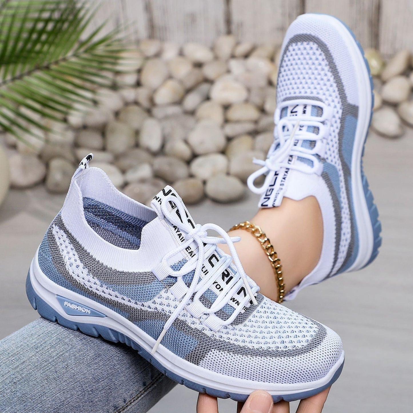 Damen Sneaker atmungsaktiv Komfort Schuhe Elastisch Flexibel