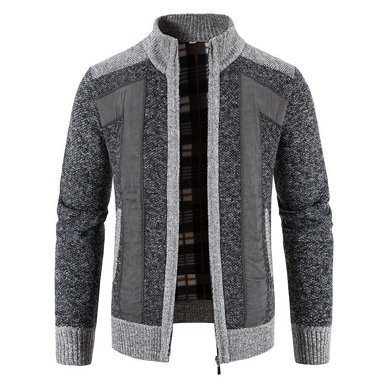Herren Strickjacke Modern Slim Fit mit Reißverschluss