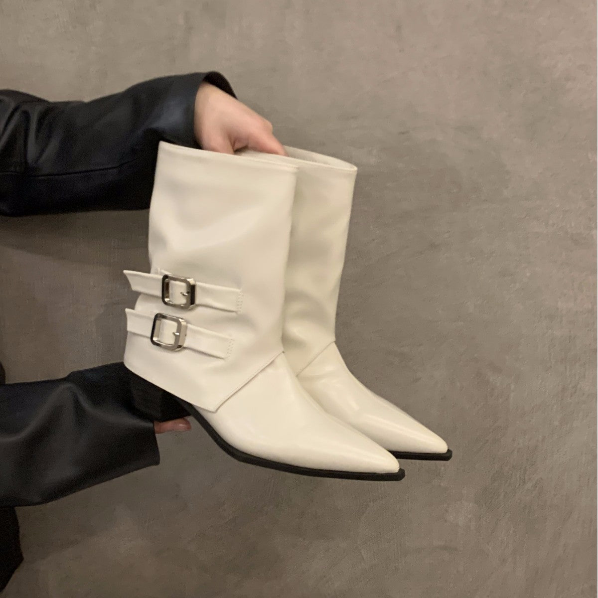 Damenstiefeletten Elegantes Design Spitzer Absatz