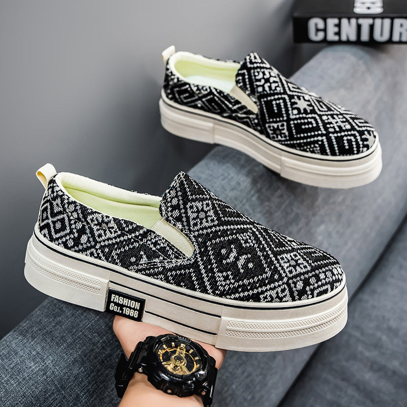Damen Sneaker Slip-On Modisch Gewebt Einzigartig - BerlinGlamour