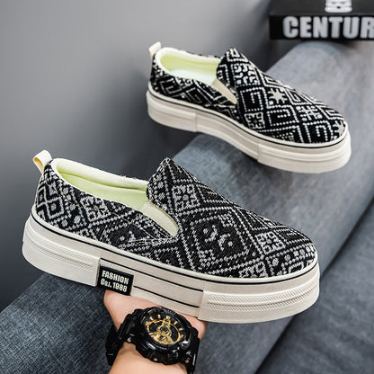 Damen Sneaker Slip-On Modisch Gewebt Einzigartig - BerlinGlamour