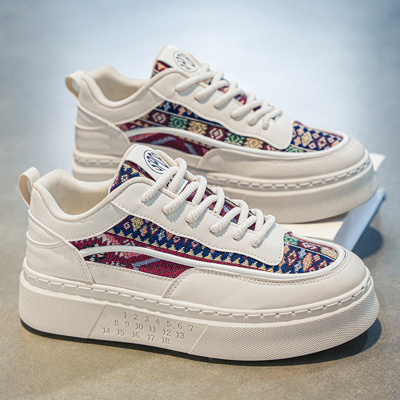 Damen Sneaker Keilabsatz Ikonisches Muster Modern