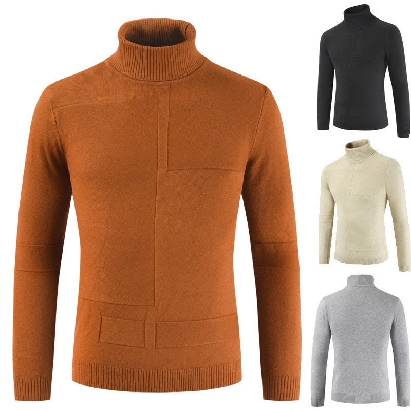Herren Rollkragenpullover Weich Modern Strick - BerlinGlamour