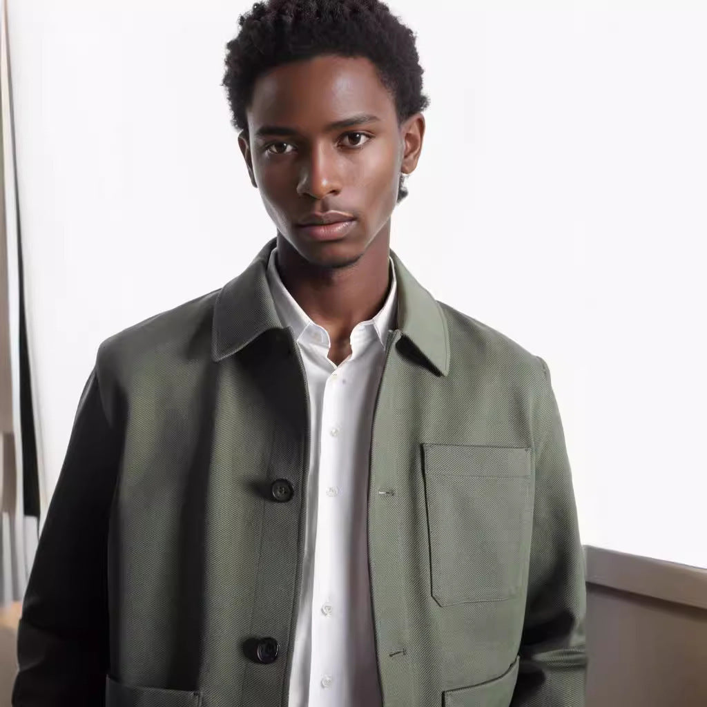 Herren Designerjacke Mit Taschen Modern Berlin Stil
