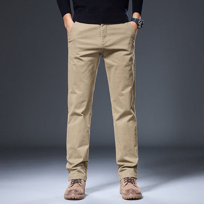 Herren Chinos Bequem Elastisch Slim Fit