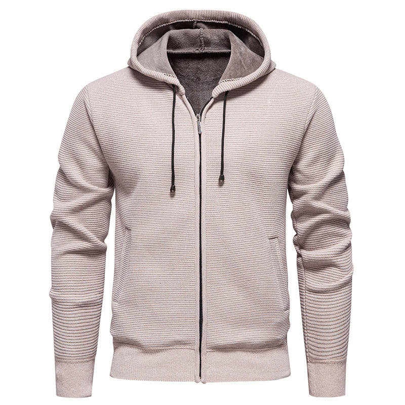 Herren Fleecejacke Sportlich Hochkragen Reißverschluss