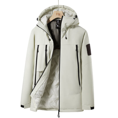 Herren Funktionsjacke Isoliert Kapuzenjacke Wasserabweisend