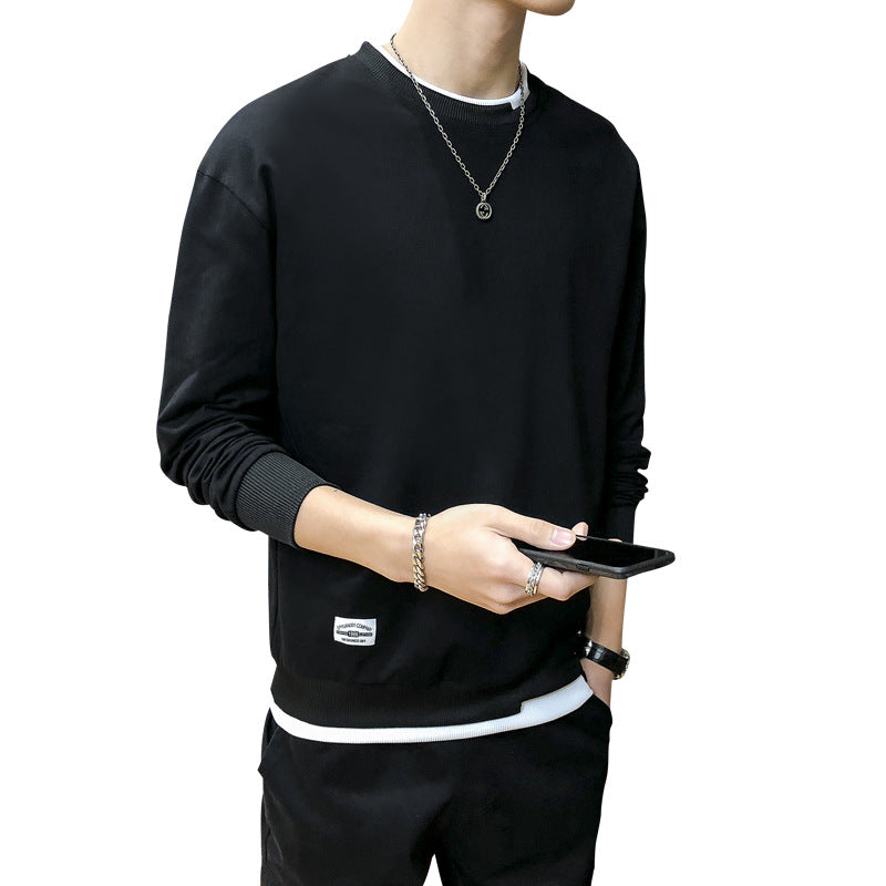 Herren Langarmshirt Modern Lässig Slim Fit