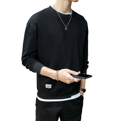 Herren Langarmshirt Modern Lässig Slim Fit