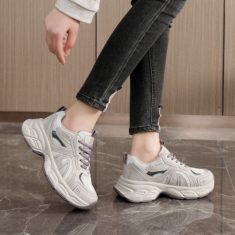 Damen Sneaker Sportlich Atmungsaktiv Trend