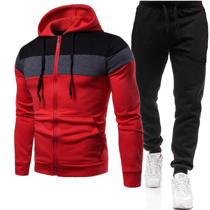 Herren Sportjacke Set Sweatjacke Jogginghose Bequem Elastisch