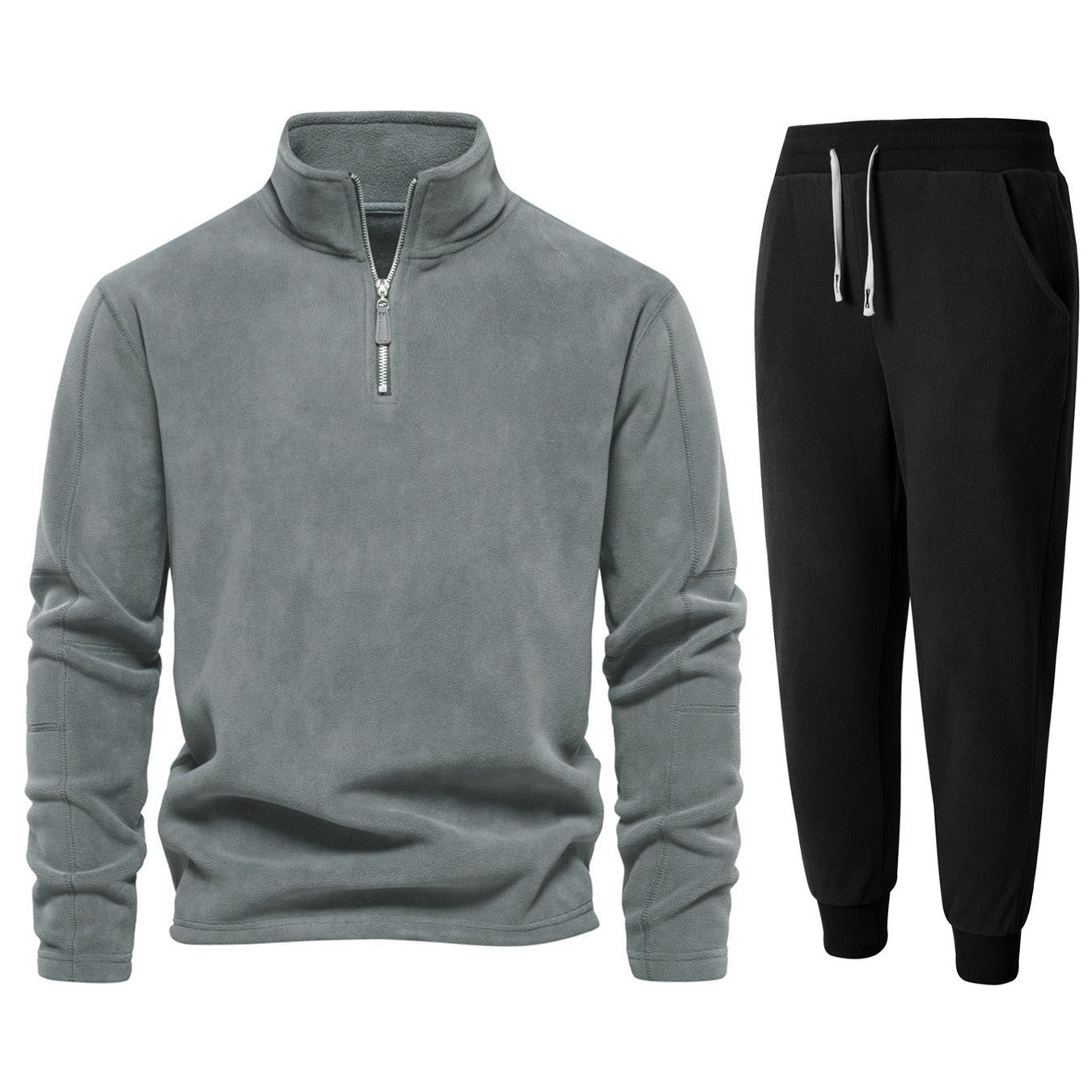 Herren Fleeceanzug Stehkragen Warm Bequem