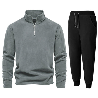 Herren Fleeceanzug Stehkragen Warm Bequem