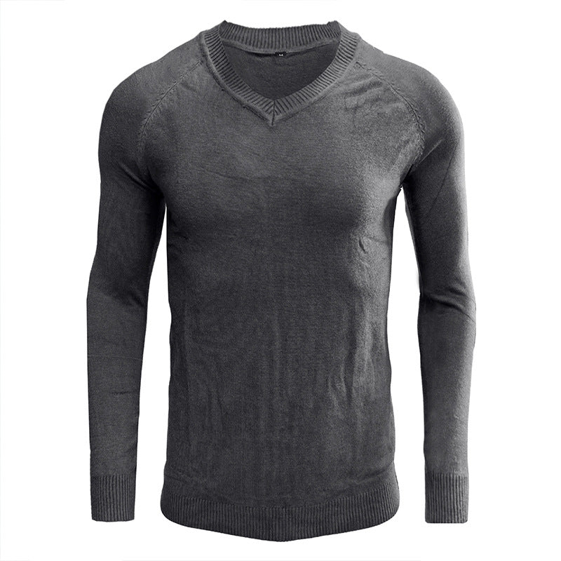 Herren Pullover V-Ausschnitt Weich Strick Eleganz