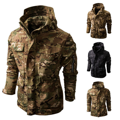 Herren Camouflage Jacke Outdoor Funktionsjacke mit Taschen - BerlinGlamour