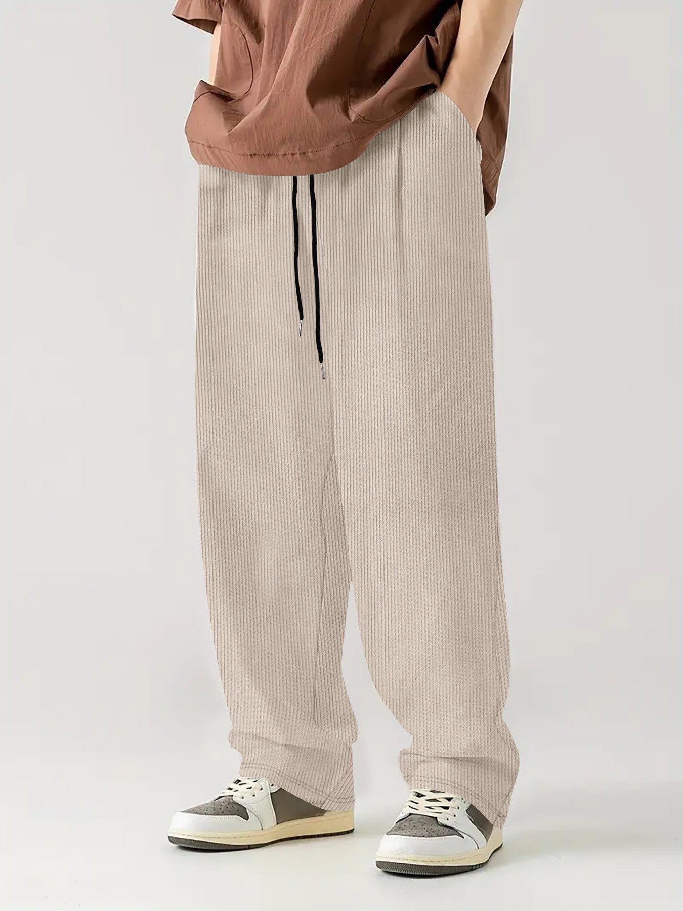 Bequeme Herren Ripp Hose Elastischer Bund Stretch
