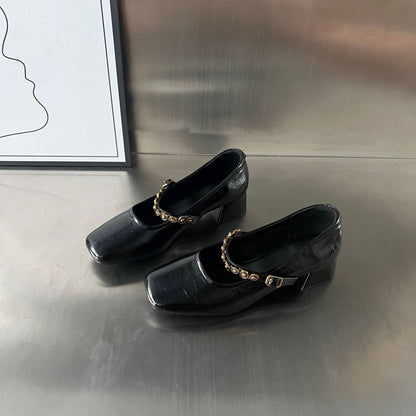 Damen Plateauschuhe Elegantes Design Stabile Blockabsätze