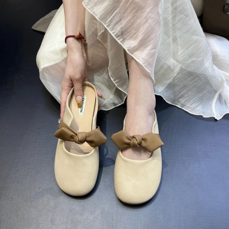 Damen Slipper Komfortabel mit Schleife Moderne Heidi Mode