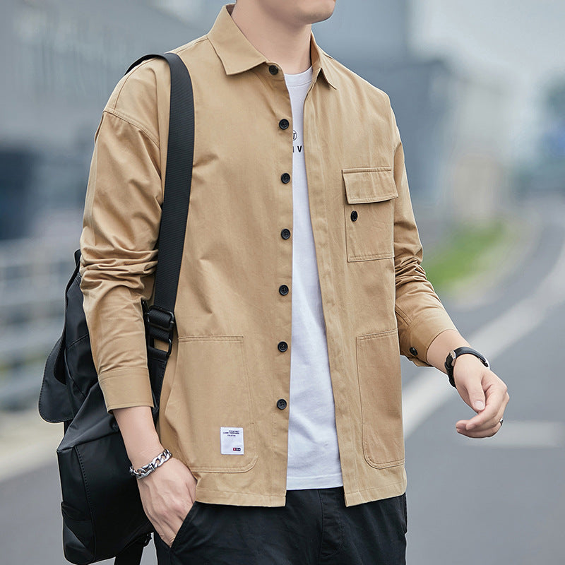 Herren Overshirt Modern mit Taschen und Bequemem Schnitt