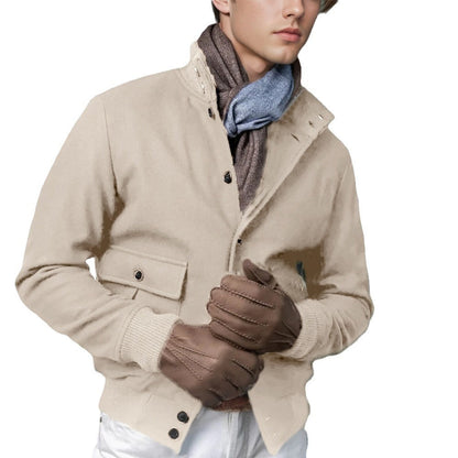 Herren Wolljacke Warm Modern mit Innenfutter