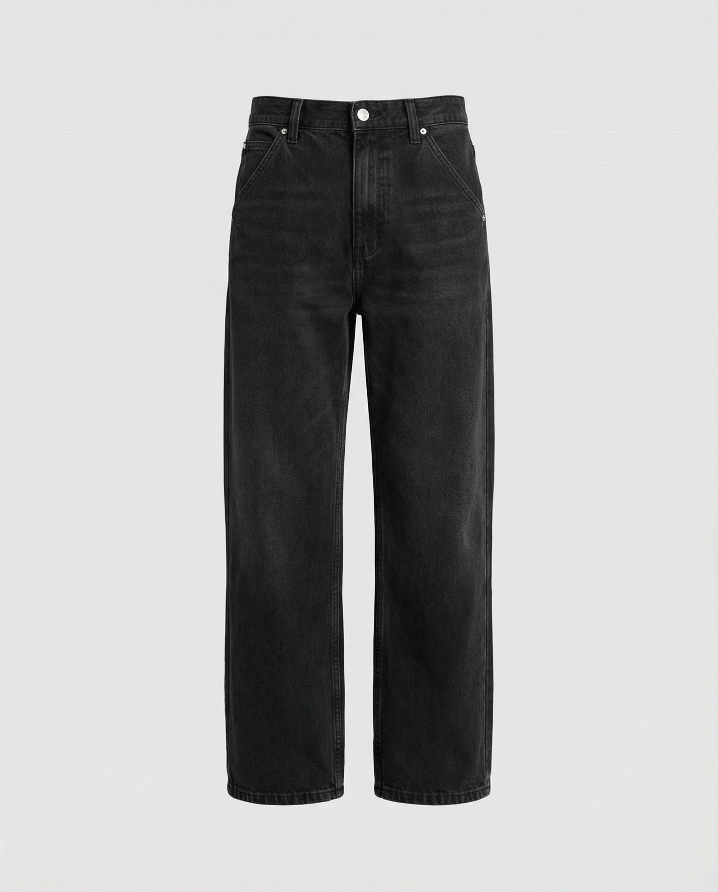 Verwaschene Retro Jeans Schwarz Grau Used Look