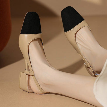 Damen Slingback Pumps Hoch Hacken Elegantes Design
