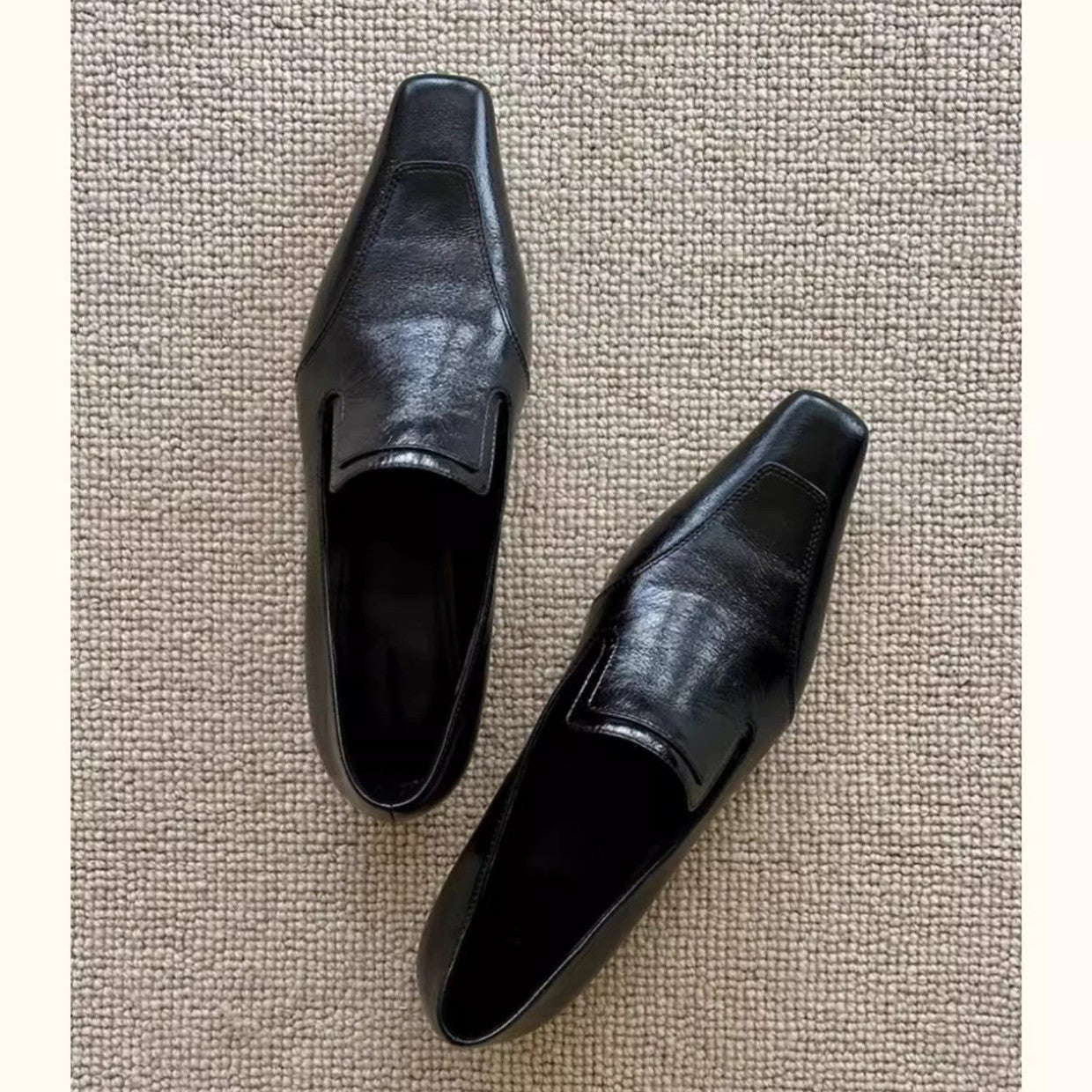 Elegante Leder Loafers Damen Schuhe Schwarz Lederschuhe - BerlinGlamour