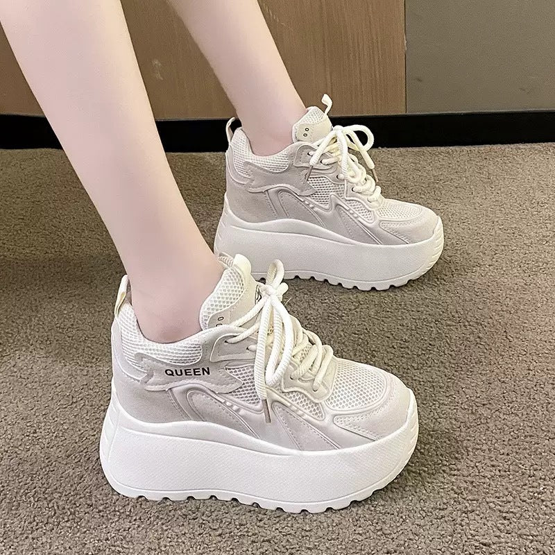 Damen Plateau Sneaker Chunky atmungsaktiv