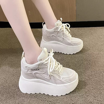 Damen Plateau Sneaker Chunky atmungsaktiv