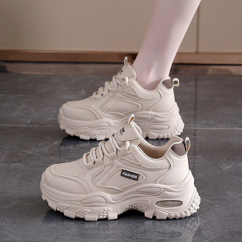 Damen Sneaker Chunky Trendschuhe High Heel