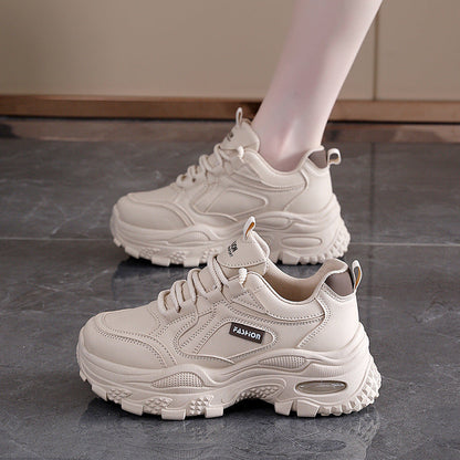 Damen Sneaker Chunky Trendschuhe High Heel