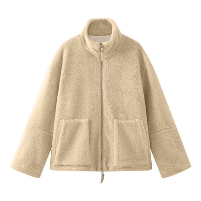 Große Fleecejacke Damen Oversized Warm