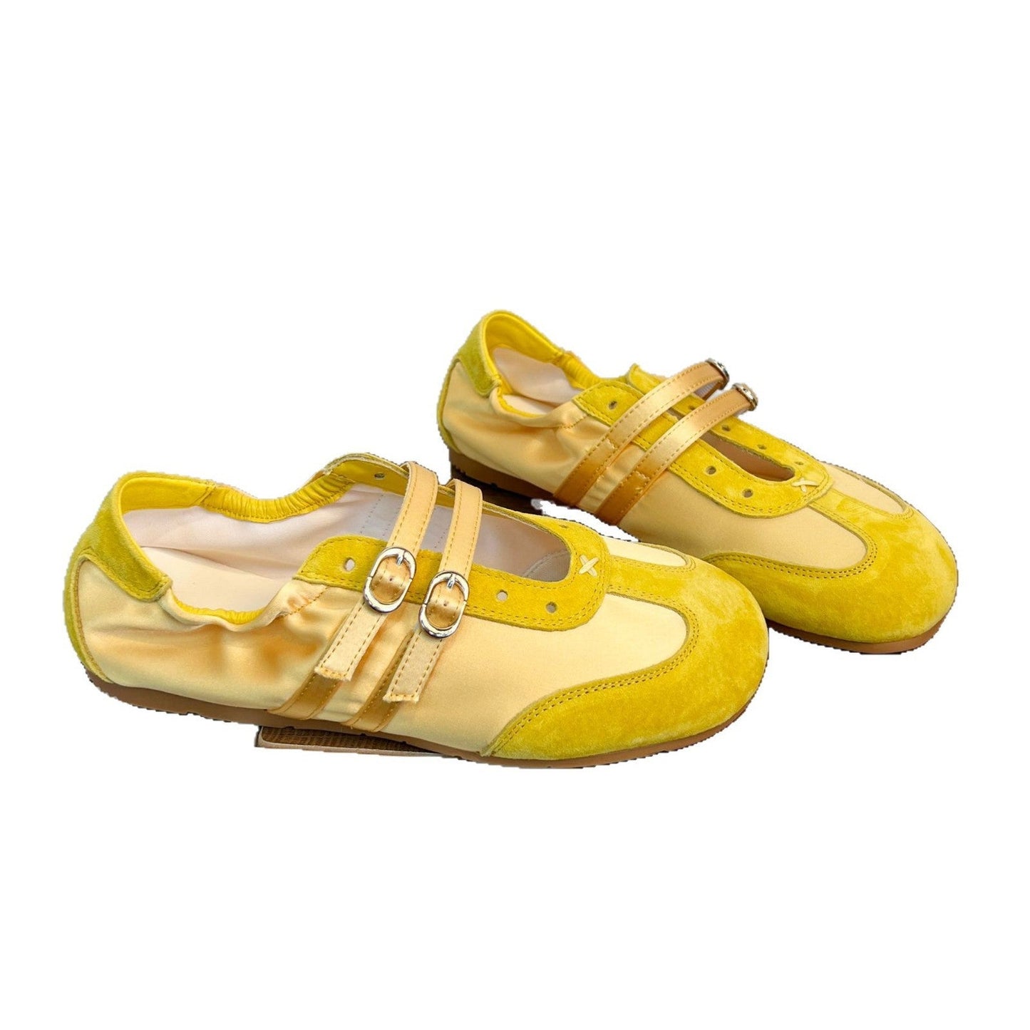 Damen Schnürschuhe Elegante Doppelriemen Schuhe Modern