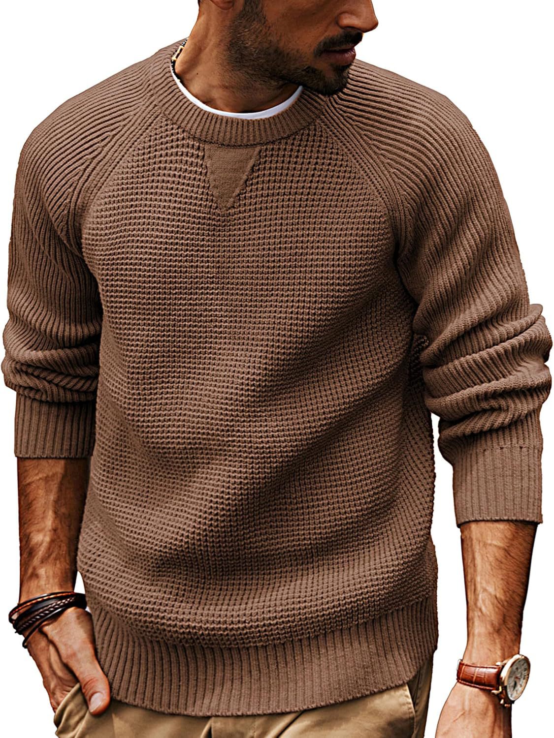 Herren Strickpullover Lässig Rundhals Modern