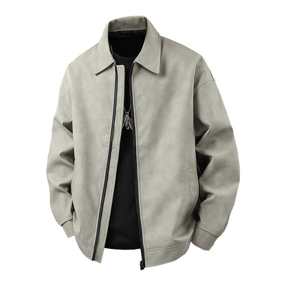 Herren Lederjacke Sportlich Elastisch Schwarz Modern - BerlinGlamour