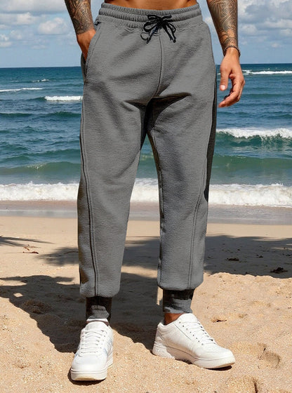 Herren Sport Hose Elastisch Mit Seitentaschen