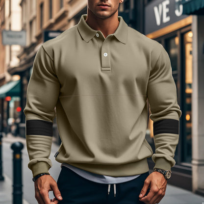 Herren Pullover Sportlich mit Kontraststreifen Modern - BerlinGlamour