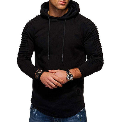 Herren Kapuzenshirt Modern Struktur Ärmel Trendig