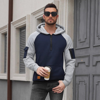 Herren Kapuzenpullover Sportlich Modern Mit Reißverschluss