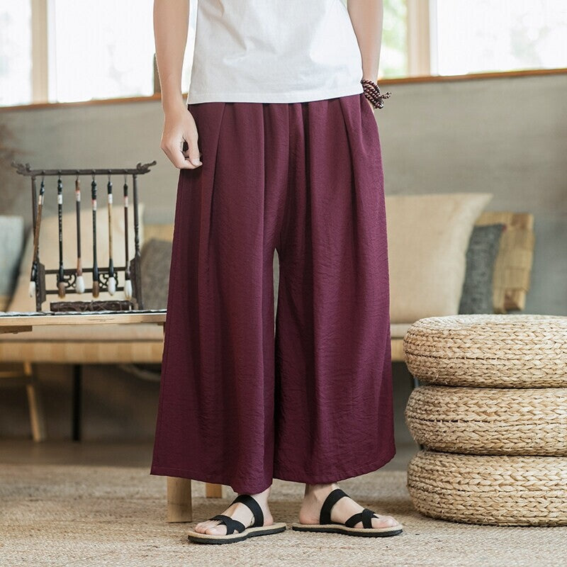 Herrenhose Bequem Weit Geschnitten mit Elastischem Bund