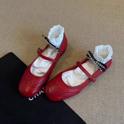 Damen Ballerinas Elegant mit Strass und hochwertiger Optik