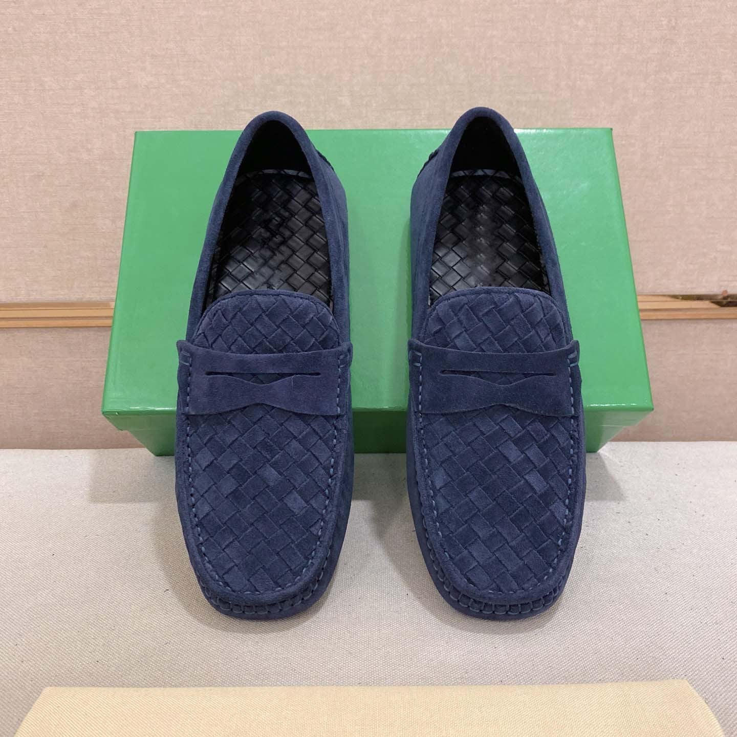 Damen Mokassin Geflochtene Schuhe Bequem Sommer