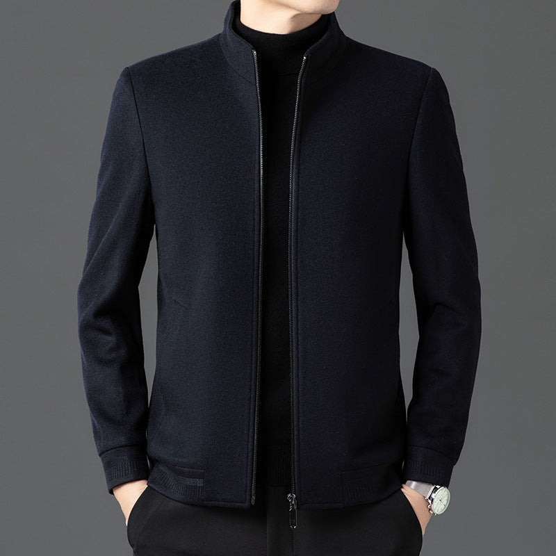 Herren Elegante Jacke Hochgeschlossen Kragen Slim Fit