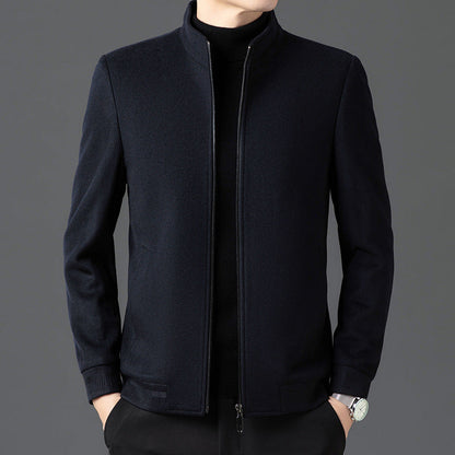 Herren Elegante Jacke Hochgeschlossen Kragen Slim Fit
