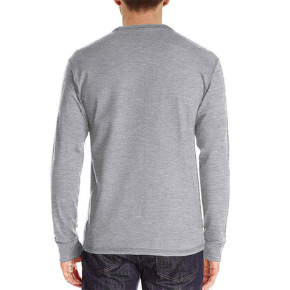 Herren Langarmshirt Modern Knopfdetails Elegant