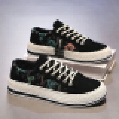 Damen Sneaker Bequem FreizeitSchuhe Floral Design