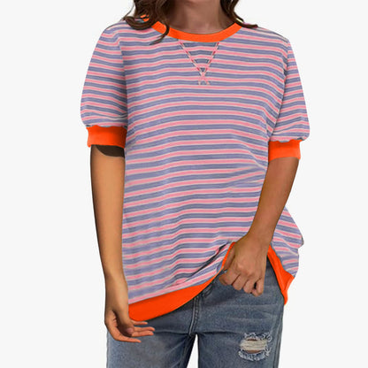 Damen Oberteil Streifenshirt Lässig Modern