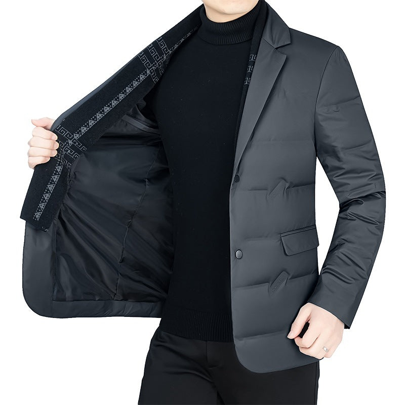 Herren Steppjacke Mit Innenauskleidung Warm Elegant